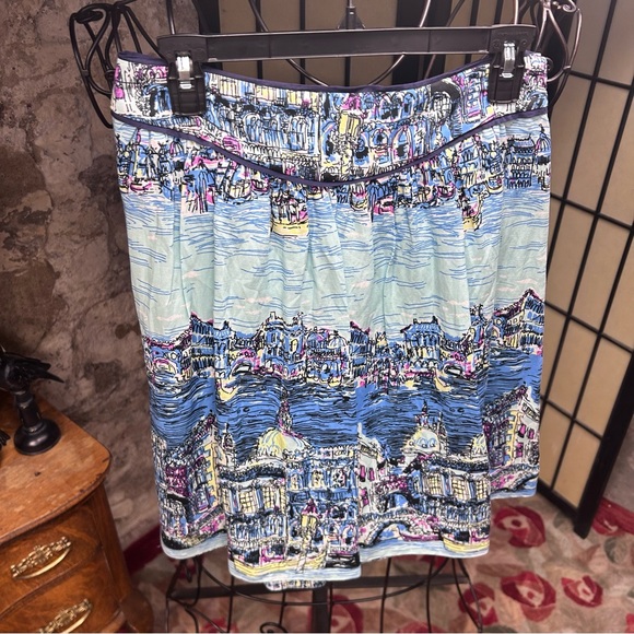 Conversations By Anthropologie 36/52 'Dear Gondolier Venice' A-line Skirt Size 4 - Picture 7 of 8